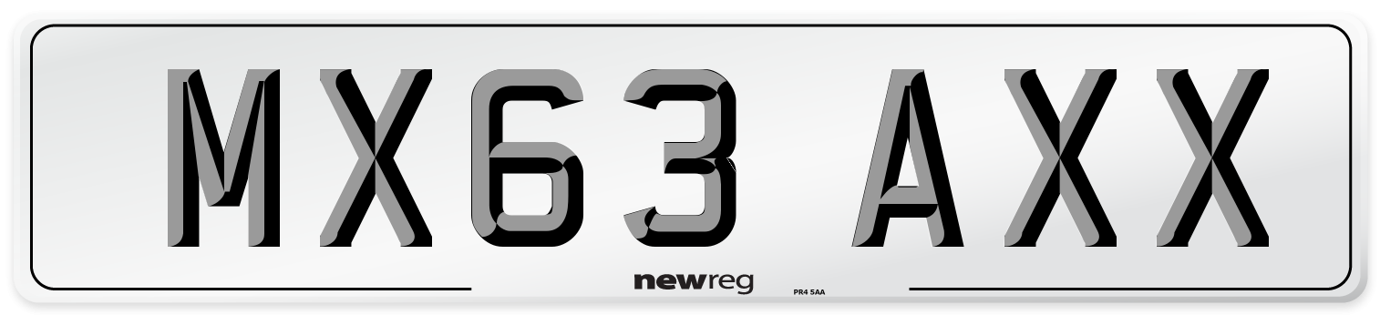 MX63 AXX Number Plate from New Reg